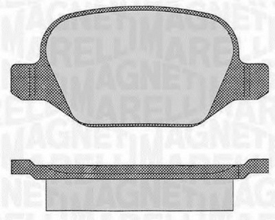 MAGNETI MARELLI 363916060109 -  Комплект тормозных колодок, дисковый тормоз